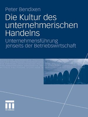 cover image of Die Kultur des unternehmerischen Handelns